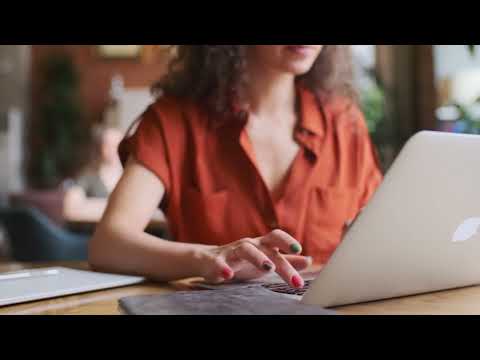 A girl working on laptop by Copyright Free Stock Footage