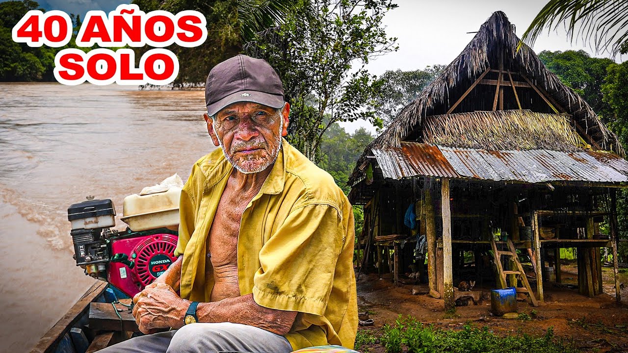 Este hombre LLEVA MÁS DE 40 AÑOS VIVIENDO SOLO en la SELVA PERUANA