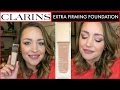 Clarins Extra Firming Foundation Review Demo & All Day Wear Test on Oily Skin | DreaCN