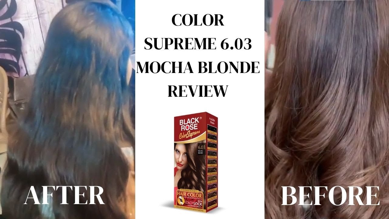 Black Rose Color Supreme  Mocha Blonde Review From Rabial Blogger!!  #bueaty #colors #hairproduct - YouTube