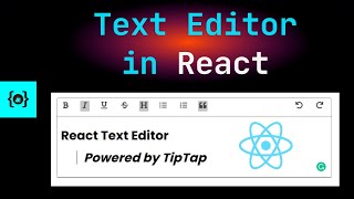 react text editor tutorial - tiptap