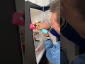 SHE GOT SLAPPED WITH SHAVING FOAM BY THE FRIDGE !🤣🍦 #funny #shorts #prank