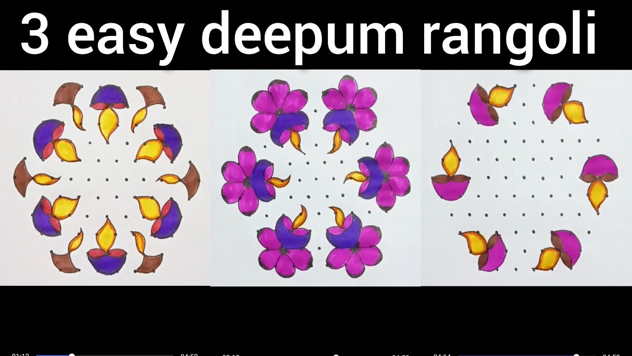 11*6 dots easy deepum rangoli #easyrangoli #rangolidesigns #mugulu #kolam #festivalrangoli #deepum