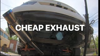 BMW e90 Cheap custom exhaust - a easy performance kit - I used what I had.