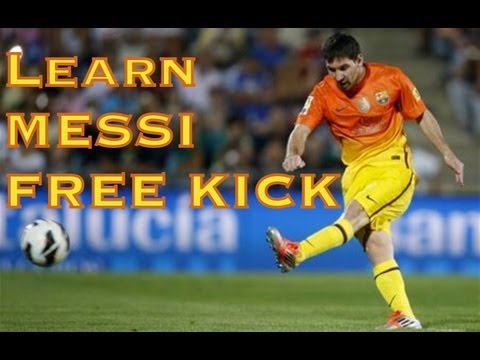 Learn Messi FREE KICK - inside foot Swerve, curve ...