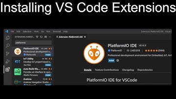 Installing VS Code extensions - PlatformIO