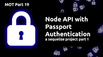 Nodejs and mysql using sequelize & passport part 19 - Auth part 1