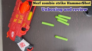 Nerf zombie strike HammerShot unboxing and review - Pump action gun - is it worth buying?