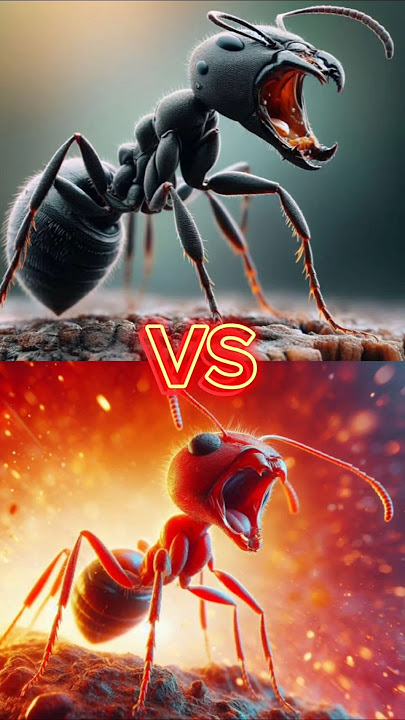 Red Ant Vs Black Ant Vs Wasp Vs Lizard #shorts #animals