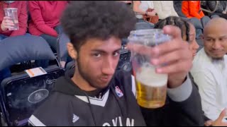 With a Nets Fan at the Knicks Game!