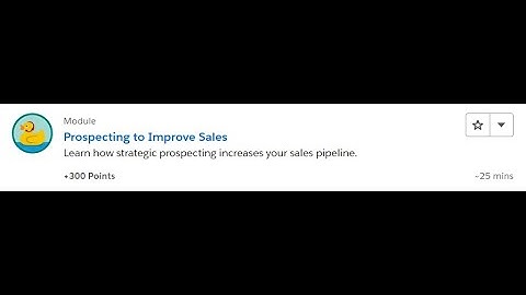 Prospecting to Improve Sales [Salesforce Trailhead Answers]