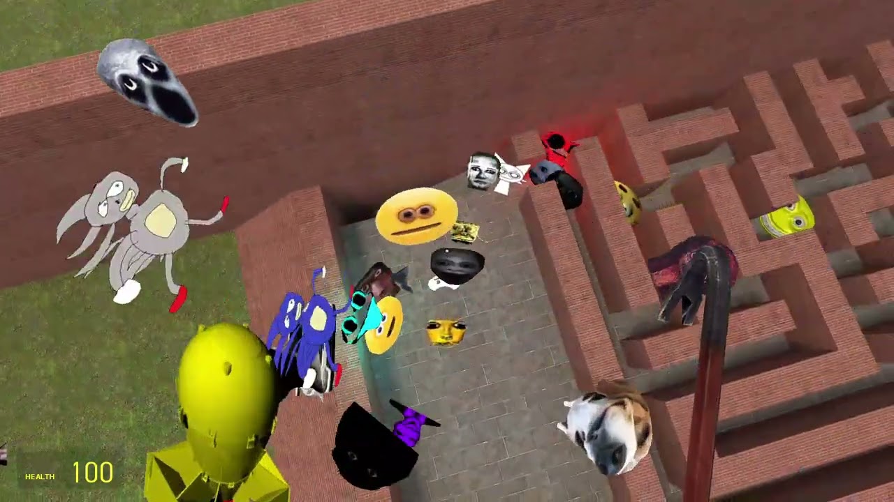 nico's nextbots chase in maze P1