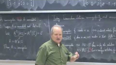 Shifrin Math 3500 Day 33: Nonsingularity & Invertibility