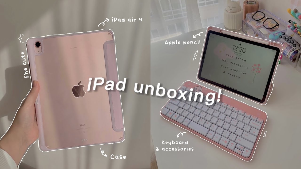iPad Air 4 ROSE GOLD - unboxing & first look 💕 