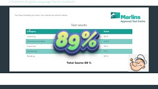 Marlins Test For Seafarer Score 89%