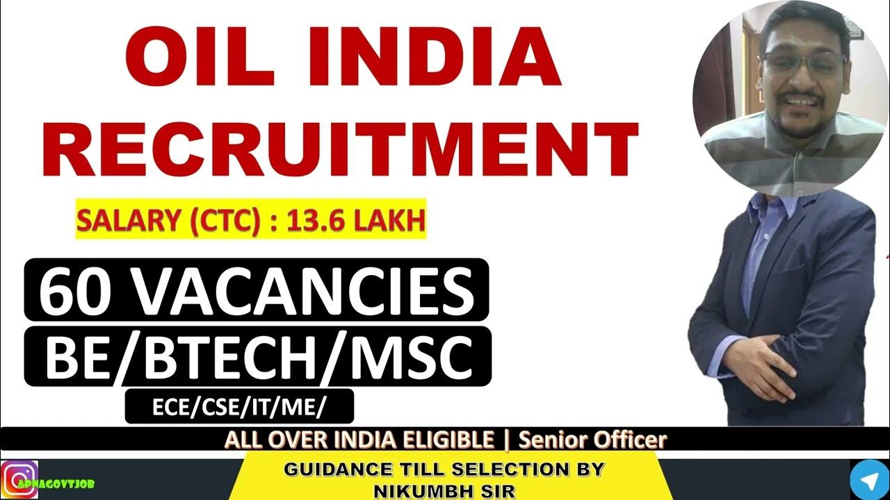 Oil india recruitment 2024 latest psu jobs without gate exam youtube
