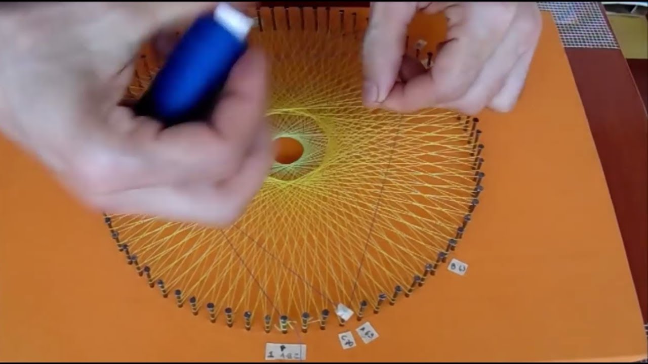 como realizar un cuadro con hilos tensados, String Art