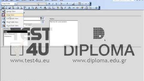 A form is already open. Change the view to Datasheet View.