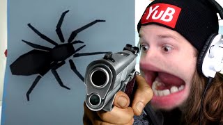 how to kill spiders easy method (use a gun)