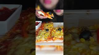 أصوات الأكل| بيتزا حجم عائلي |موكبانغ|ASMR|LARGE PIZZA|MUKBANG|EATING SOUNDS