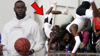 BRONNY Doing FLIPS On The COURT! Beats TEAM BY 46!! LeBron James Watches BEST FRESHMAN GO OFF!
