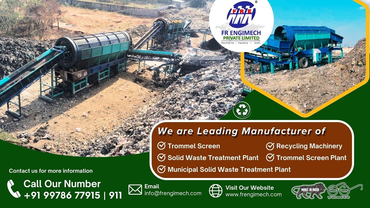Solid Waste Treatment Plant | Rotary Trommel Screen | MSW Plant Segregation | FR Engimech Pvt. Ltd
