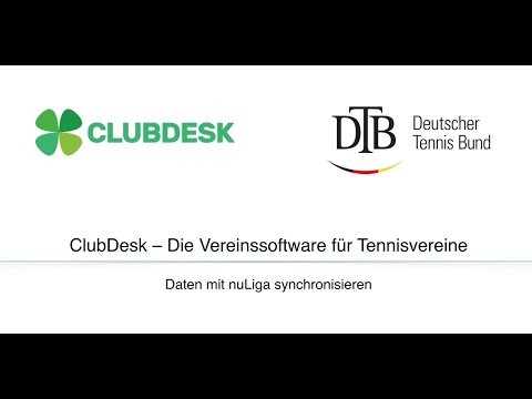 ClubDesk und DTB/nuLiga: Daten synchronisieren