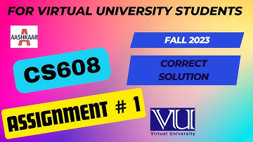 CS608 ASSIGNMENT 1 SOLUTION FALL 2023 | CS608 ASSIGNMENT 1 FALL 2023 |@aashkaar725 | FALL 2023