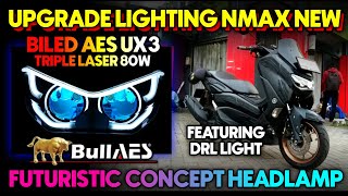 Double biled AES UX3 triple laser 80watt di NMAX milik Om Kevin