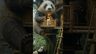 🐼 Bamboo Panda House 😱 Jungle Mein Aisa Ghar Kabhi Nahi Dekha! #shorts