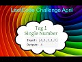 LeetCode Challenge April mit Python, Tag 1 &quot;Single Number&quot;