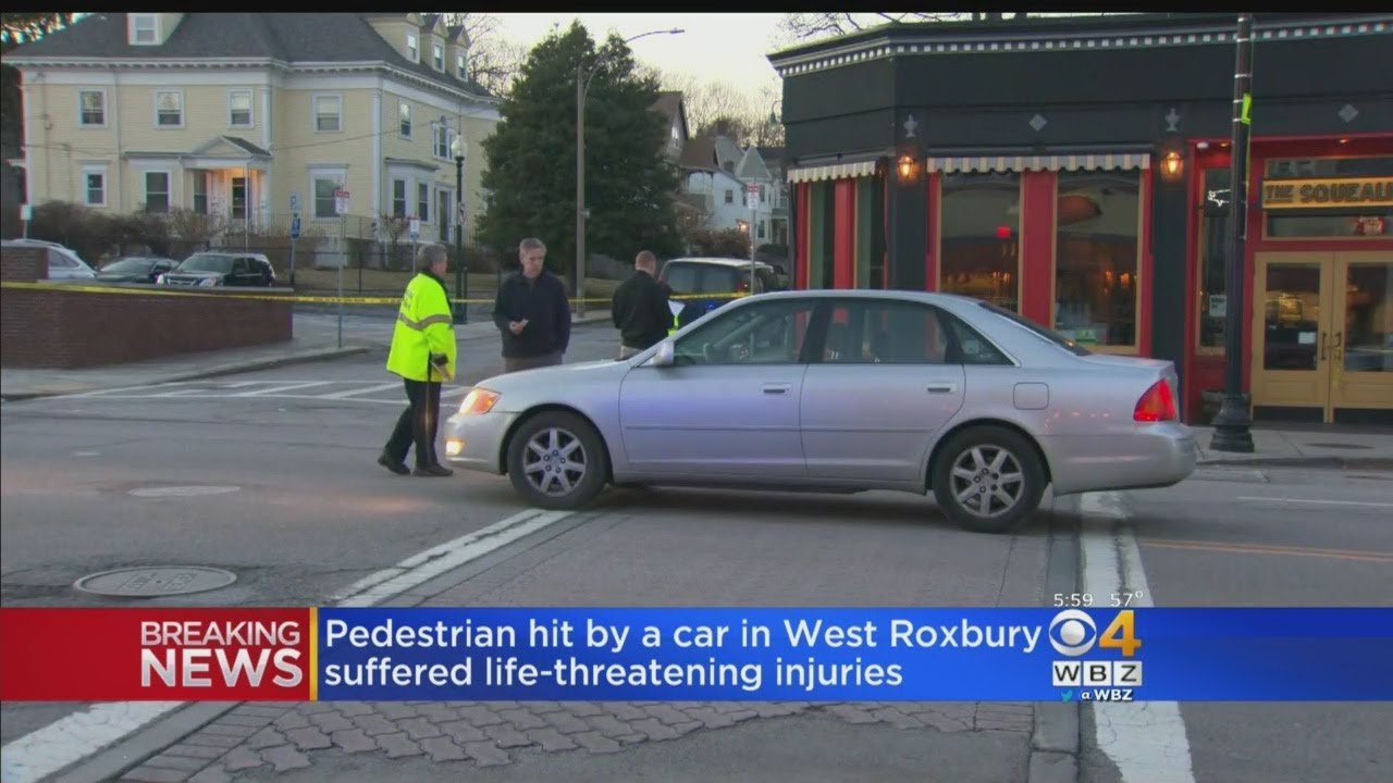 Pedestrian Hit By Car In West Roxbury - YouTube