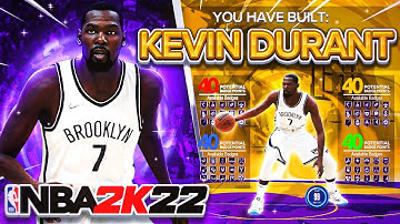 NBA 2K22 KEVIN DURANT NEXT GEN BUILD IS A DEMIGOD! 100 BADGE UPGRADES + BEST SMALL FORWARD BUILD