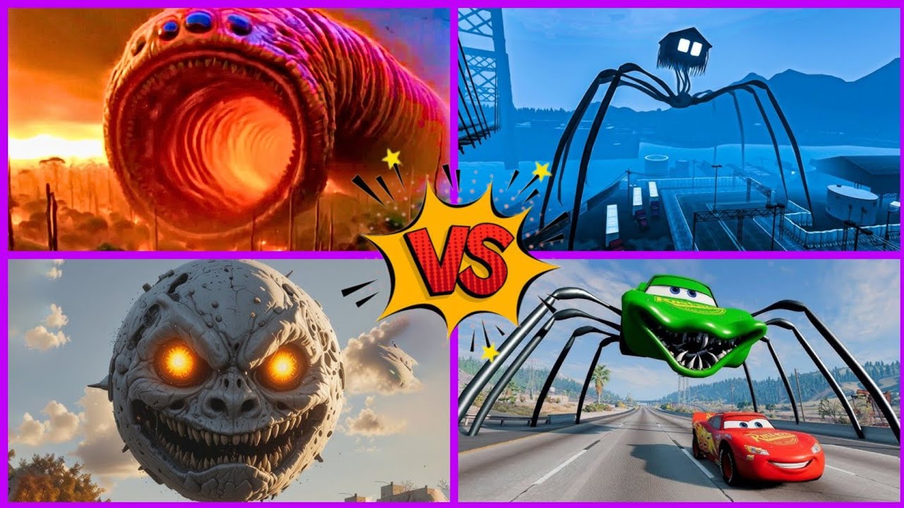 Erosion Worm 🆚 Lightning McQueen Eater 🆚 Head House 🆚 Lunar Moon | Coffin Dance Song 🎶