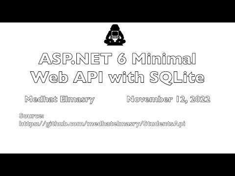 ASP.NET 6 Minimal Web API with SQLite