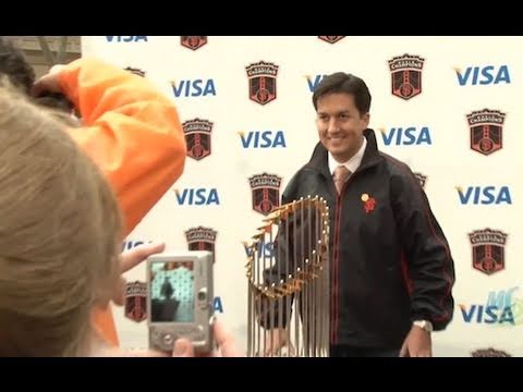 World Series Trophy Comes to Palo Alto