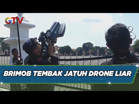 Brimob Tembak Jatuh Drone Liar di Acara Grebeg Syawal Yogyakarta