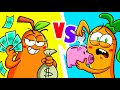 RICH STUDENT vs BROKE STUDENT || Funny Situations by Pear Couple