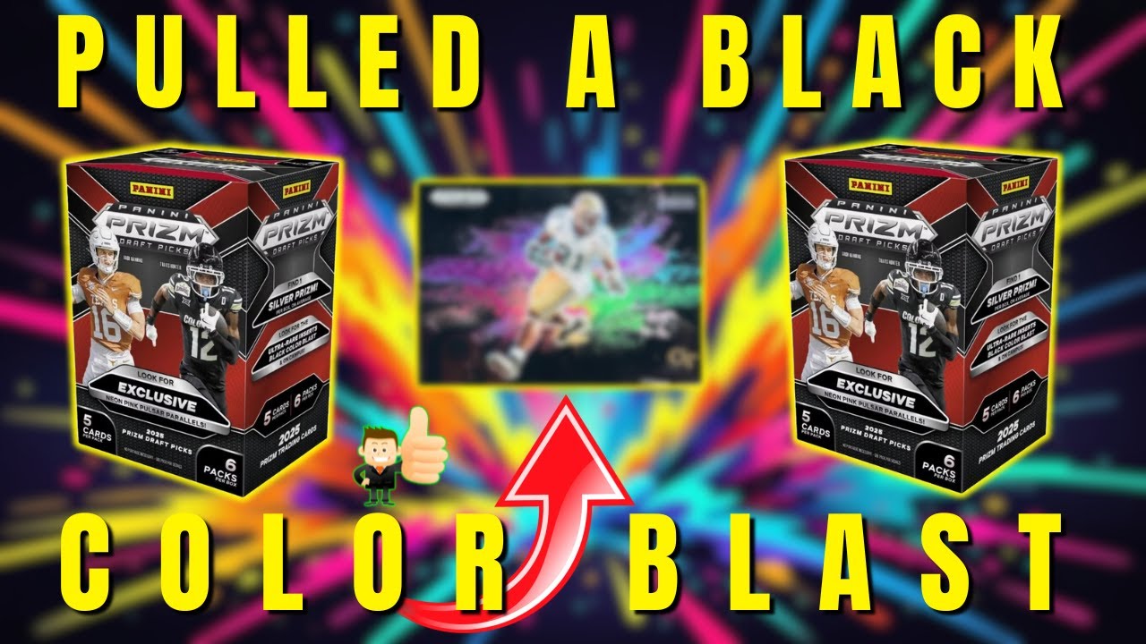 Невероятный черный кейс с бластерами!! Футбольный бластер с пиками драфта Prizm 2025 года