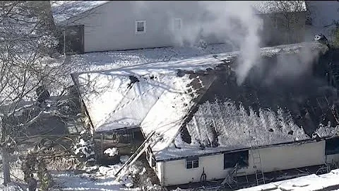 Fire crews extinguish fire at Burlington County home