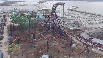 Building a Roller Coaster - Piece by Piece Valravn Time Lapse at Cedar Point