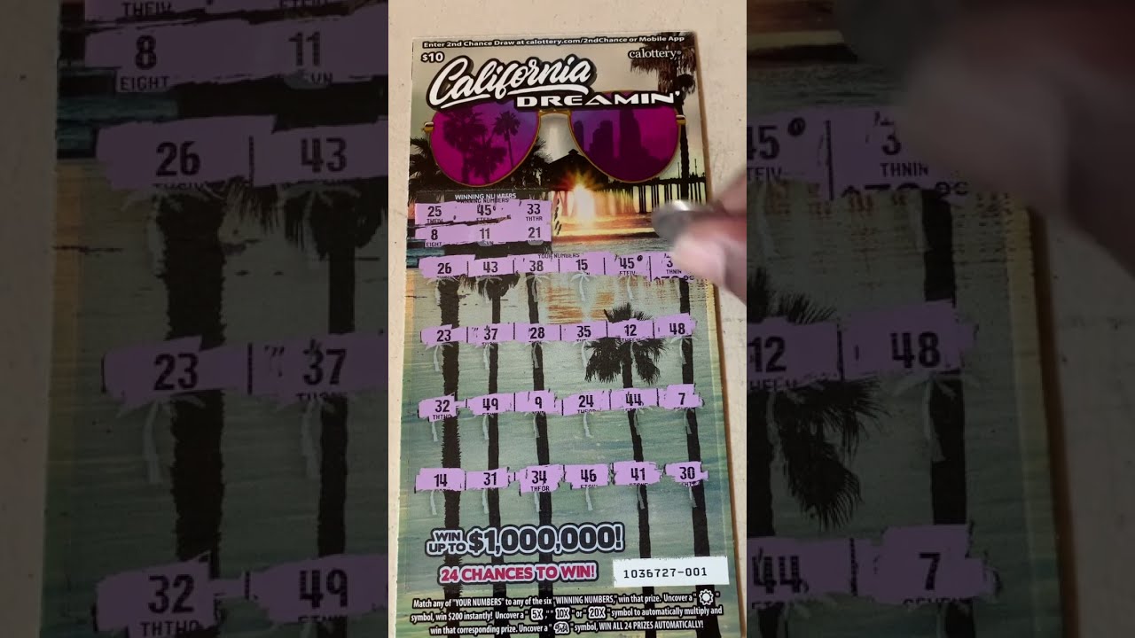 10 California Dreaming Scratch Off Ticket YouTube
