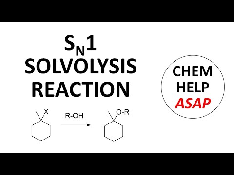 SN1 solvolysis reactions