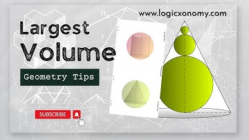 Largest volume of cylinder and cone inscribed in sphere| How to find the largest volume #logicxonomy