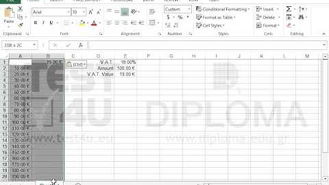 Use a One-Variable Data Table to calculate in the cell range Â2:Â25 the VAT of the values...