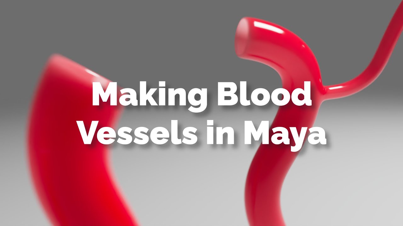 Simple blood vessel modeling in Maya