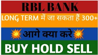 RBL BANK SHARE LATEST NEWS📈LONG TERM में जा सकता हैं 300+💥आगे क्या करे💥BUY HOLD SELL📉