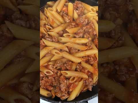 Макароны по флотки в итальянском стиле, в одной сковороде