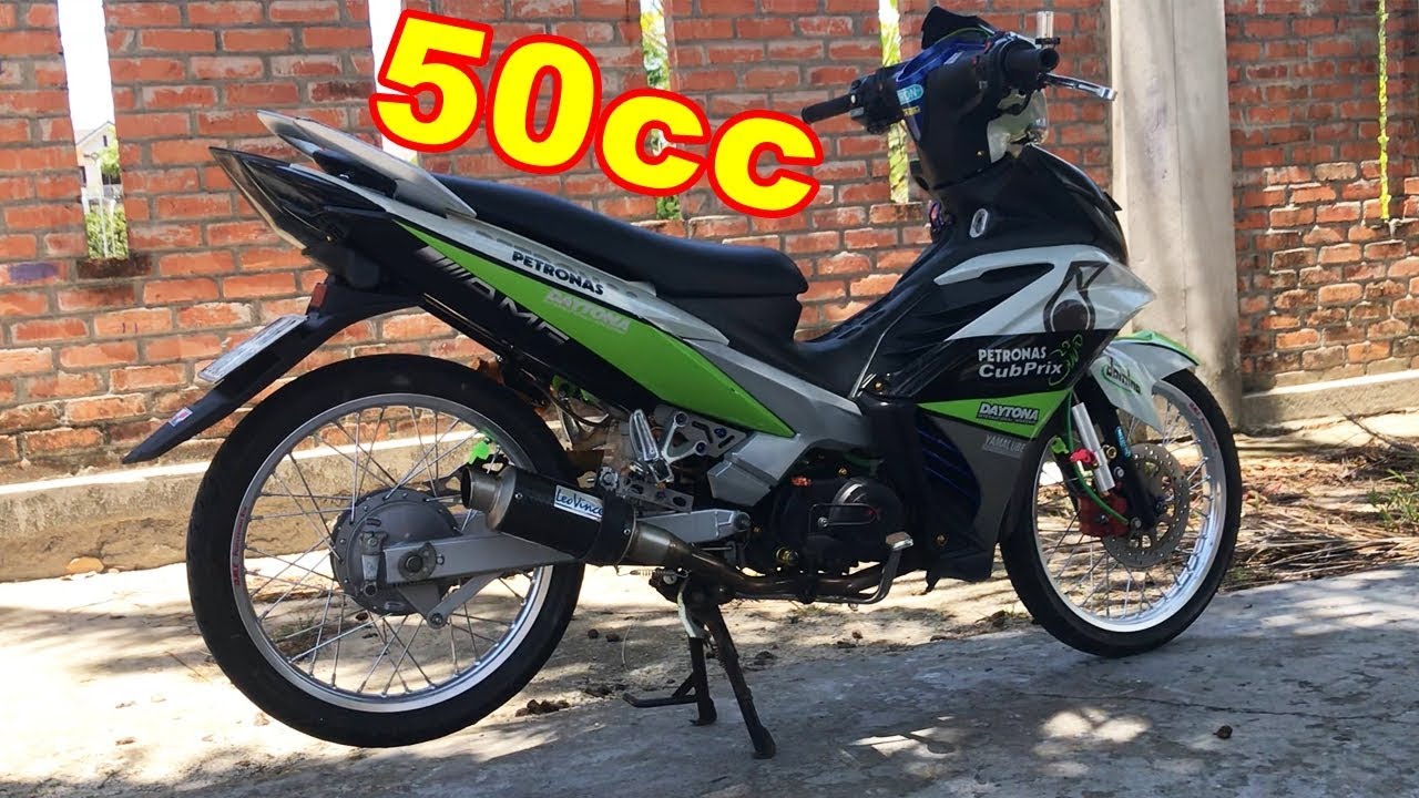 Exciter 50cc máy nằm thần thánh được trang bị dàn chân bao đẹp  2banhvn