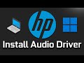 Comment installer le pilote audioson pour ordinateur portable hp sous windows 1110